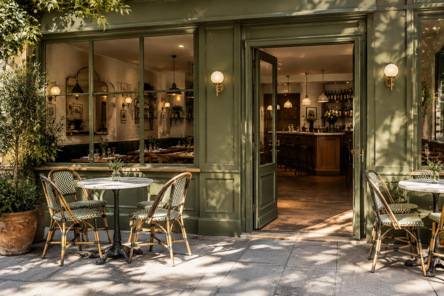 Façade d’un restaurant, exemple de refonte